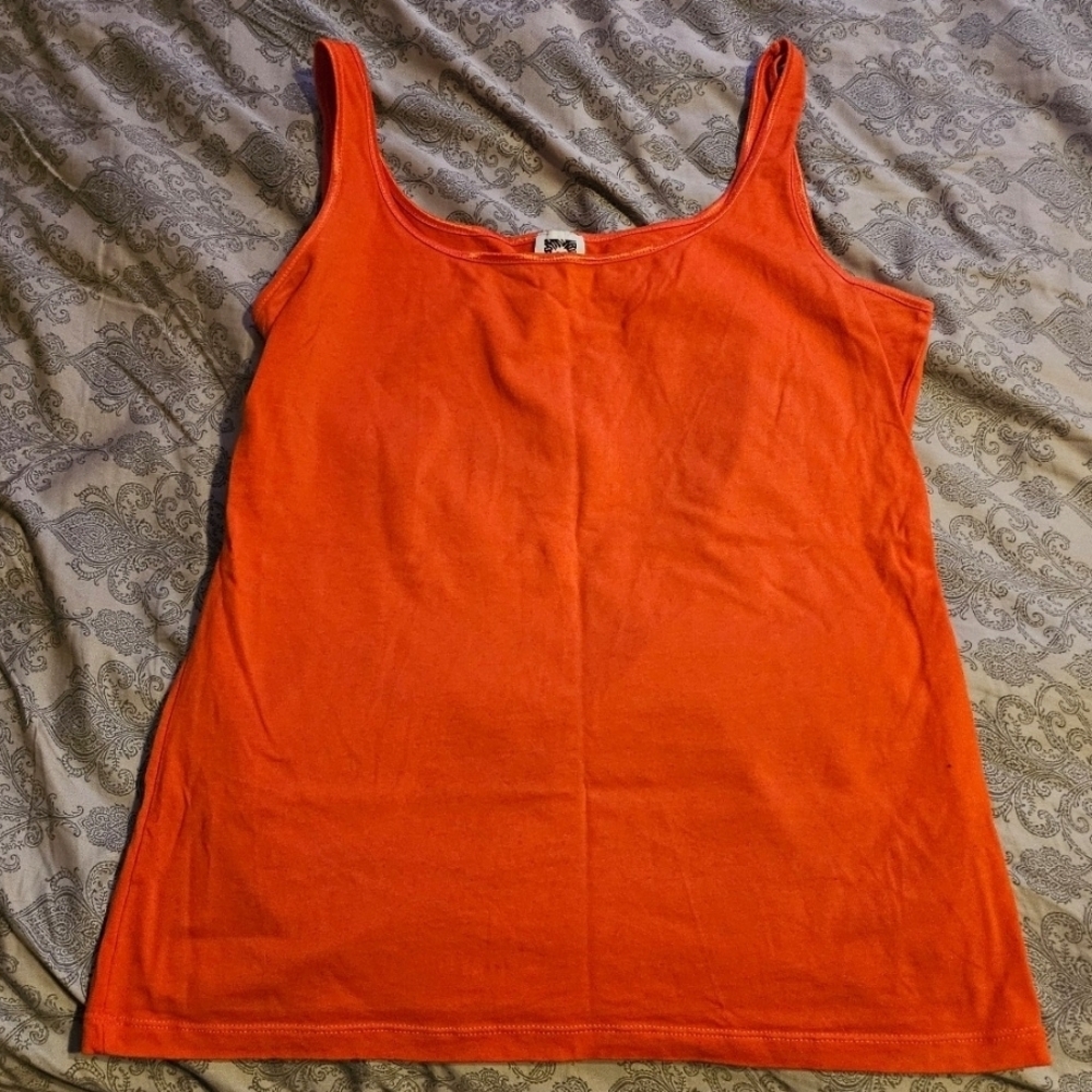 Anne Klein Vibrant Orange Scoop Neck Tank